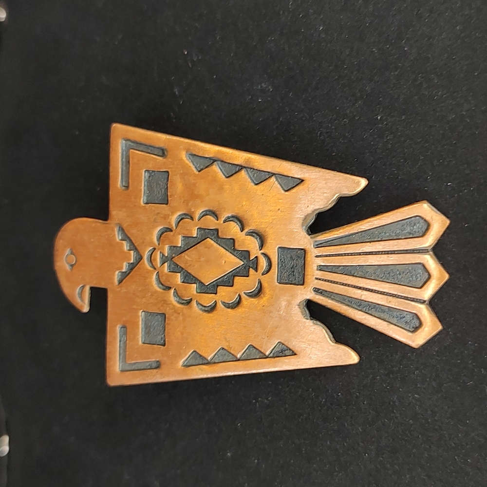 Solid Copper Pin Bell Trading Post Southwestern T… - image 1